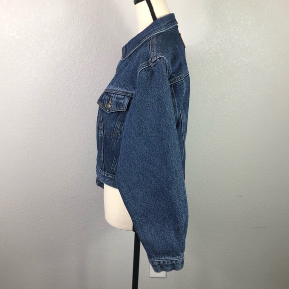 Vintage Lawman Cropped Denim Jacket - Picture 3 of 12